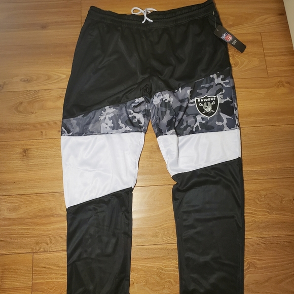 NFL Oakland Raiders Tracksuit Pants Mens S M XL Bottoms Trousers